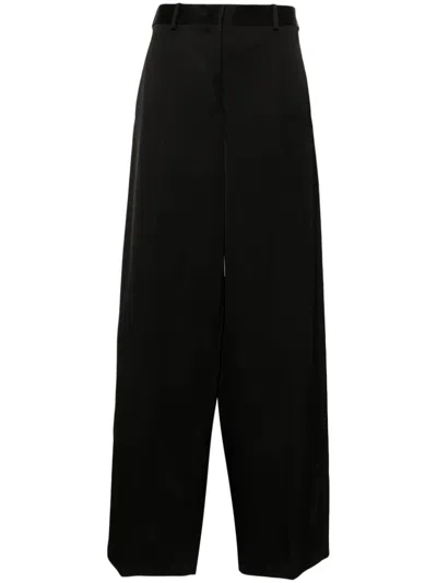 Jil Sander Pressed-crease Palazzo Pants In Black