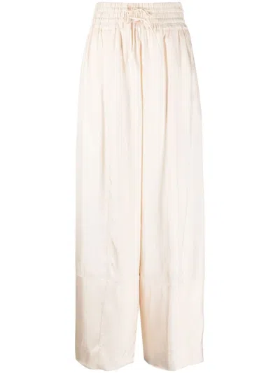 Jil Sander Pressed-crease Palazzo Pants In Neutrals