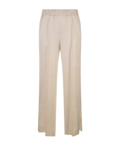 Jil Sander Pressed-crease Straight-leg Trousers In Nude