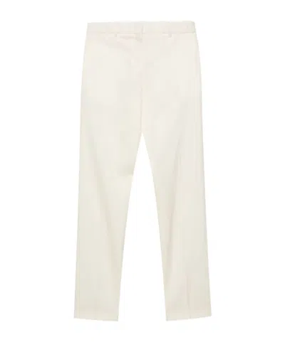 Jil Sander Pressed-crease Straight-leg Trousers In White