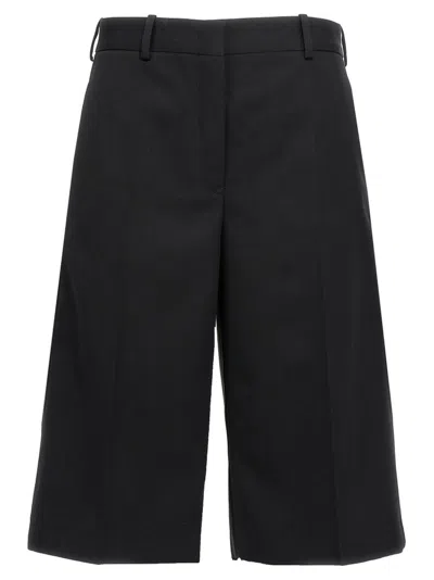 Jil Sander Pressed Crease Tailored Shorts In Black