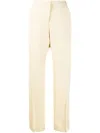 Jil Sander Pressed-crease Tailored Trousers In Yellow