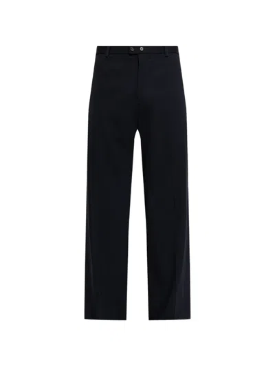 Jil Sander Pressed-crease Tailored Trousers In Blue