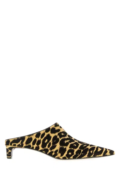 JIL SANDER PRINTED CALF HAIR MULES