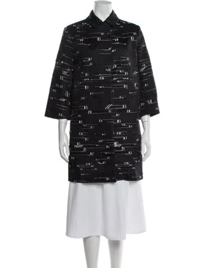 Pre-owned Jil Sander Printed Coat In Blue