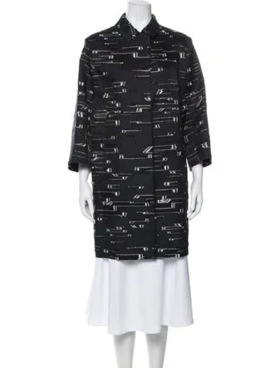 Pre-owned Jil Sander Printed Coat In Gray