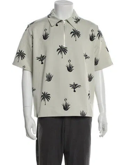 Pre-owned Jil Sander Printed Collar Polo Shirt