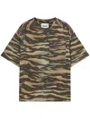 Jil Sander Printed Cotton T-shirt In Green