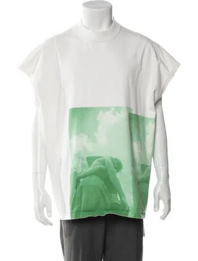 Pre-owned Jil Sander Printed Crew Neck T-shirt In Green