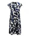 Jil Sander Printed Dress In Multicolor Viscose In Multi