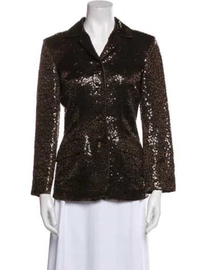 Pre-owned Jil Sander Printed Evening Jacket In Brown