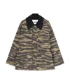 Jil Sander Camo Print Jacket In Black