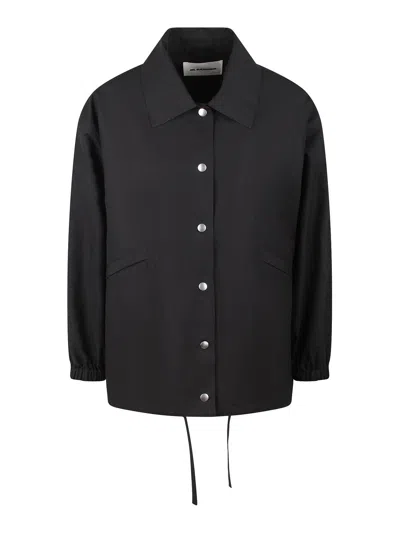 Jil Sander Printed Jacket In Black