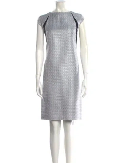 Pre-owned Jil Sander Printed Knee-length Dress In White