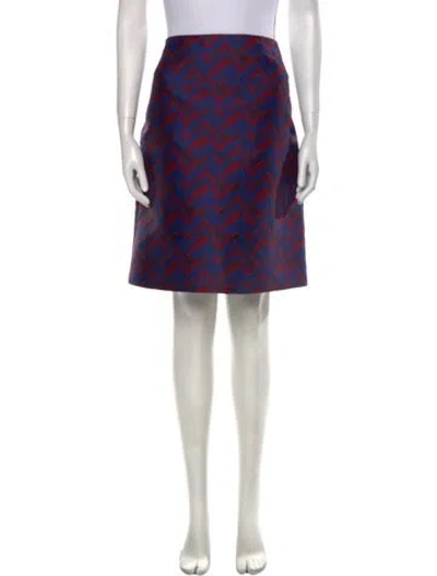 Pre-owned Jil Sander Printed Knee-length Skirt In Blue
