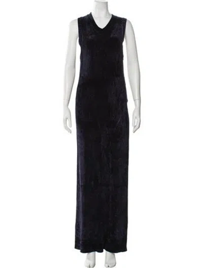 Pre-owned Jil Sander Printed Long Dress W/ Tags In Blue