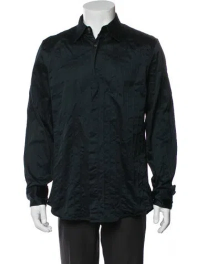 Pre-owned Jil Sander Printed Long Sleeve Shirt In Green