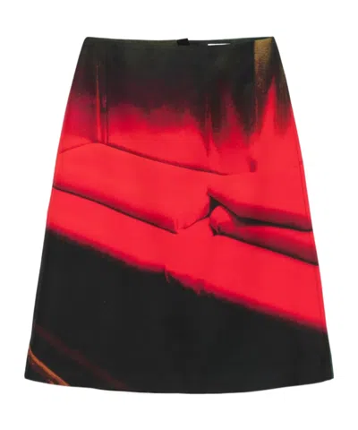 JIL SANDER PRINTED MIDI SKIRT
