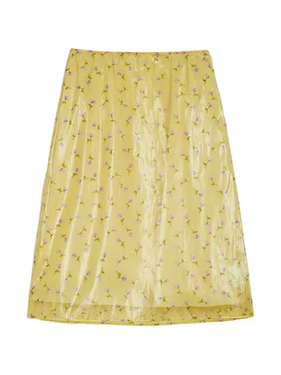 Jil Sander Midirock Mit Print In Yellow