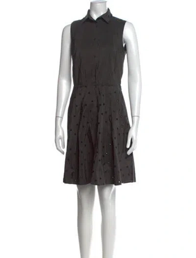 Pre-owned Jil Sander Printed Mini Dress In Grey