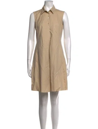 Pre-owned Jil Sander Printed Mini Dress In Neutrals