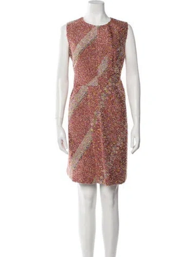 Pre-owned Jil Sander Printed Mini Dress In Red
