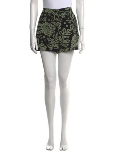 Pre-owned Jil Sander Printed Mini Shorts In Green