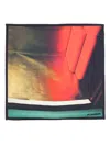 Jil Sander Multicolor Double Printed Scarf In Red