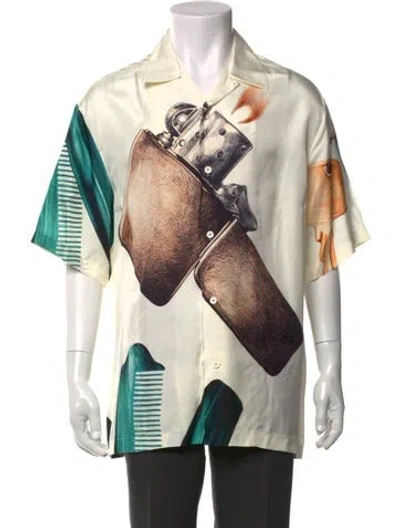 Pre-owned Jil Sander Printed Short Sleeve Shirt In Neutral