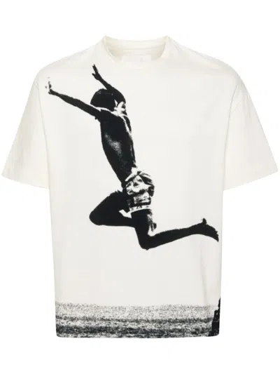 Jil Sander Printed T-shirt In Neutrals