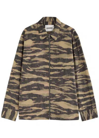 JIL SANDER JIL SANDER PRINTED TAFFETA OVERSHIRT