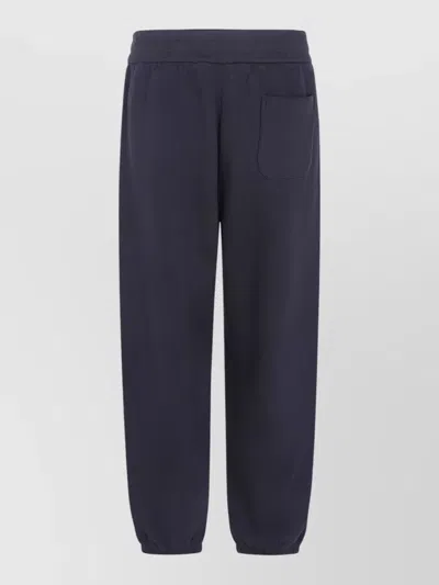 Jil Sander Printed Trousers Back Pocket Side Pockets In Blue