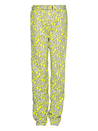 Jil Sander Printed Trousers In Green