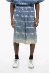Jil Sander Printed Viscose Shorts With Elastic Wistband