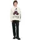 Jil Sander Printed Wool Sweater In Beige