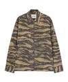 Jil Sander Printed Zip-up Overshirt In Black