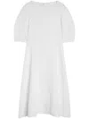 Jil Sander Puff-sleeves Dress In White