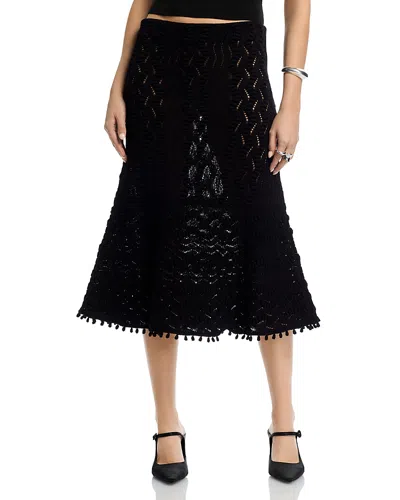 Jil Sander Pull On Midi Skirt In Orange