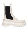 Jil Sander Pull Ring Detail Ankle Boots In White