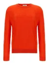 Jil Sander Crewneck Knitted Jumper In Red