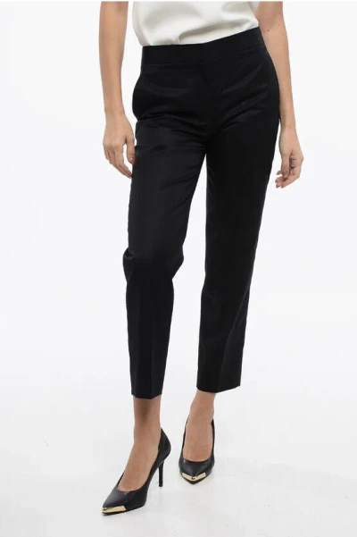 Jil Sander Pure Cotton Chinos Pants With Concealed Closure In Blue