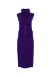 Jil Sander Chic Wool Blend Sweater Dress In Purple