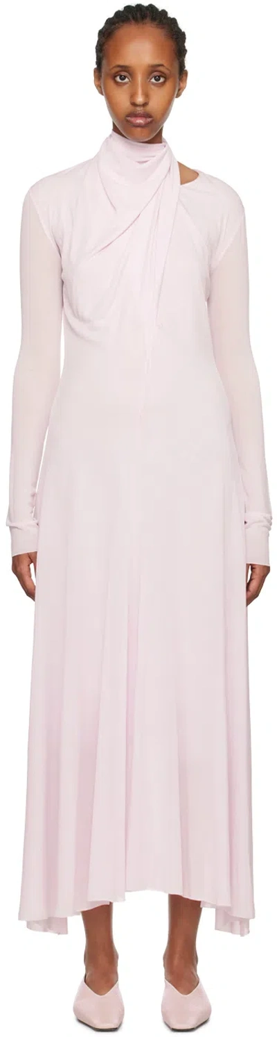 Jil Sander Purple Draped Maxi Dress In 530 Lilac
