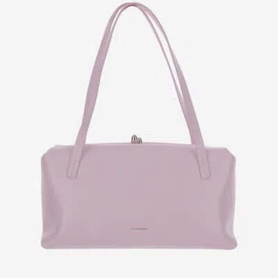 Jil Sander Purple Goji Pillow Shoulder Bag In Black