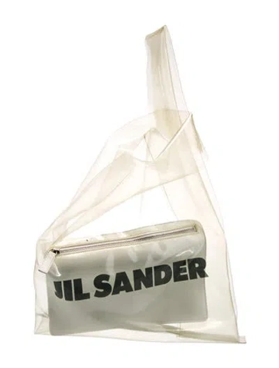 Pre-owned Jil Sander Pvc Top Handle Bag In Transparent