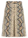 Jil Sander Python-effect Leather Bermuda Shorts In Multicolor