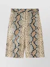 Jil Sander Python-effect Leather Bermuda Shorts