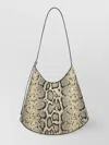 Jil Sander Python Print Leather Shoulder Bag In Multi