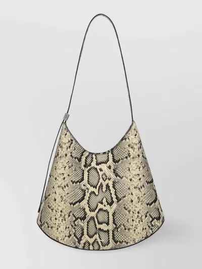 Jil Sander Python Print Leather Shoulder Bag In Multi