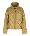 Jil Sander Down Jacket With Chest Pocket And High Collar In Nude